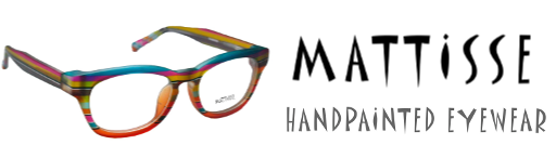 The image features a pair of colorful glasses with a logo on the side, placed against a plain background.